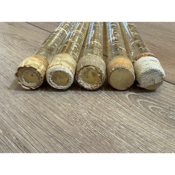 Vintage (5) Lucite 12” MCM Lucite Display Candles Clear With Gold Flecks 1960s - Picture 7 of 16